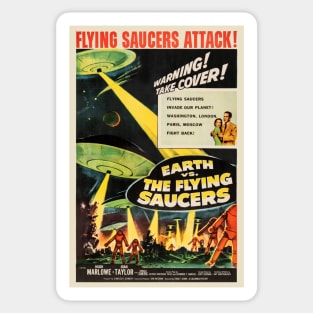 Earth vs the Flying Saucers Movie Poster Sticker